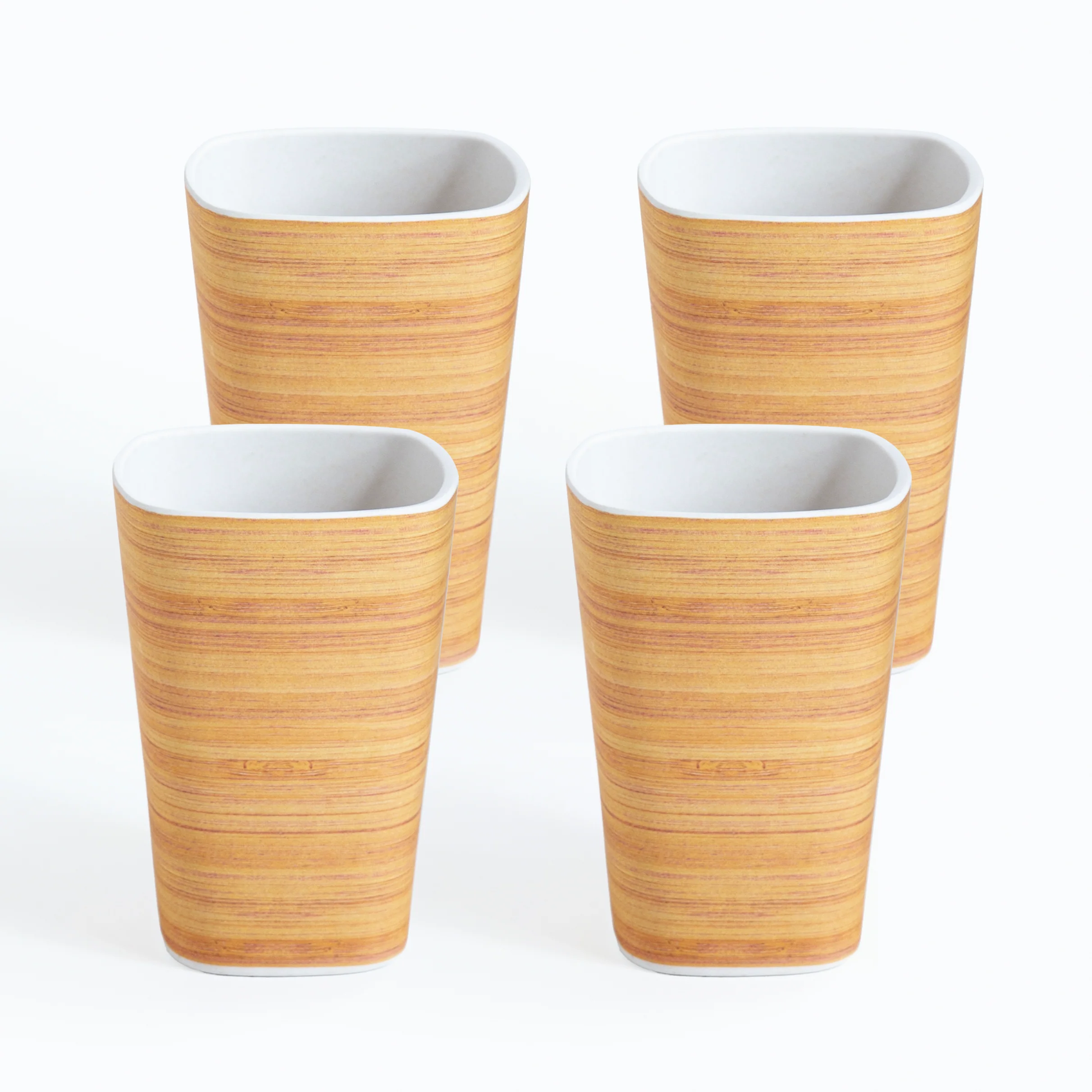Bamboo Textured Bamboo Water & Juice Glasses- Set of 4 - Image 3