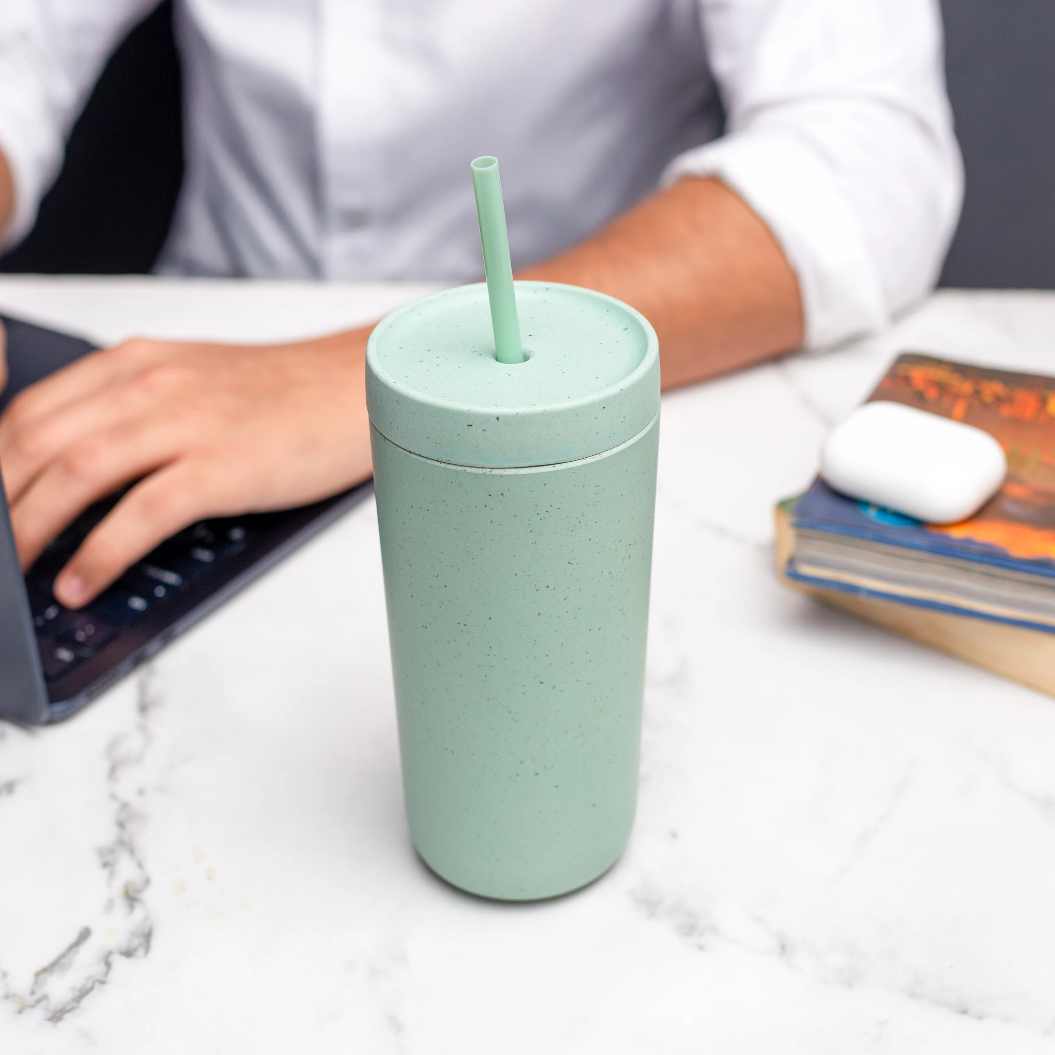 Drink It Up! Modern Bamboo Drinking Sipper for Adults and Kids (Age 7+ Years) with Straw - Image 10