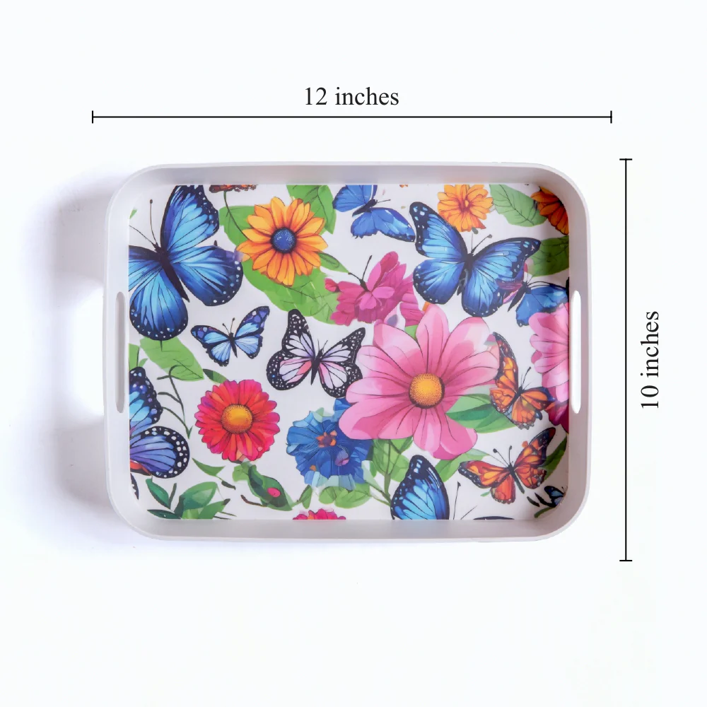 Fluttering Butterflies Bamboo Serving Trays - Image 4