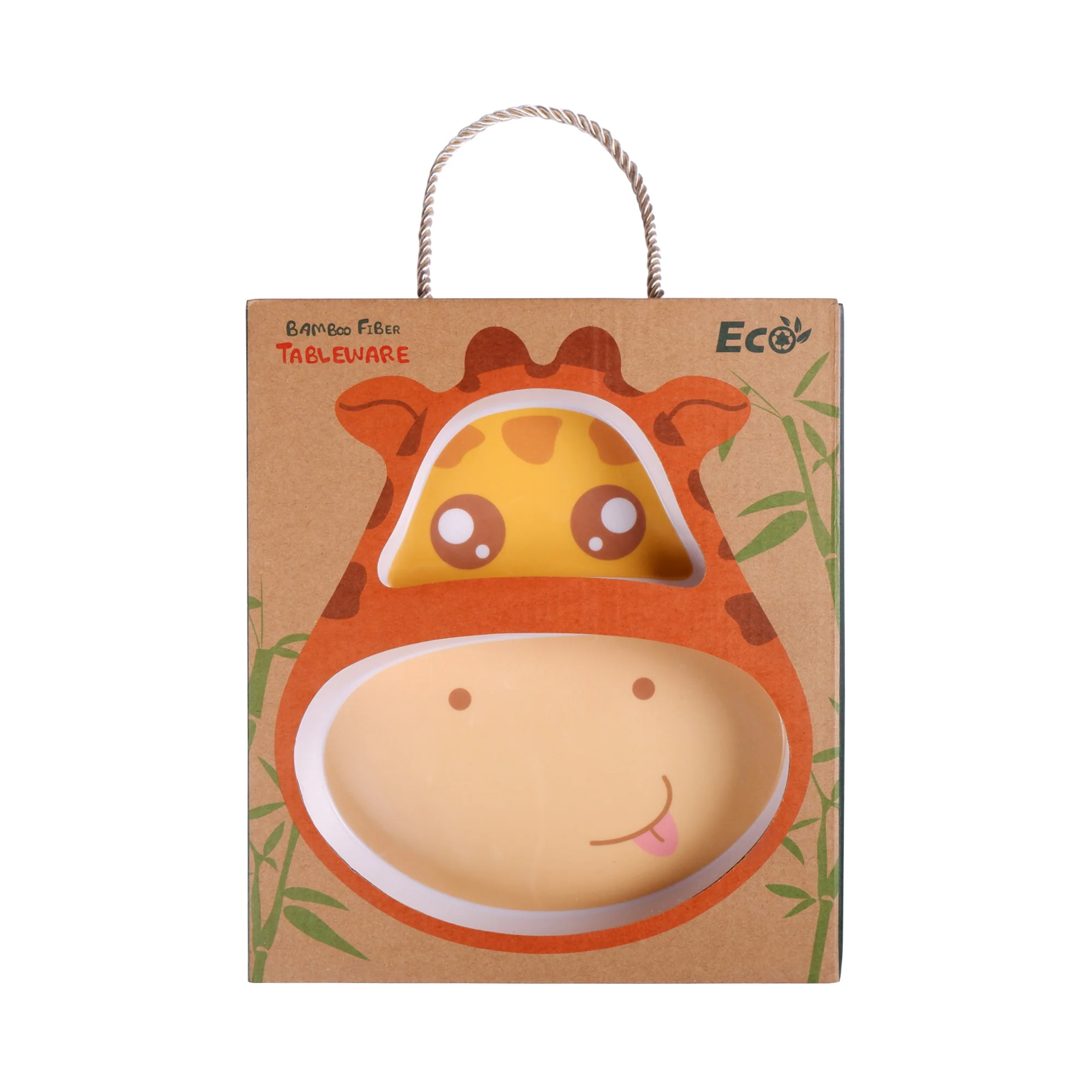 Goofy Giraffe Bamboo Kids Dinner /Feeding Set of 5 - Image 5