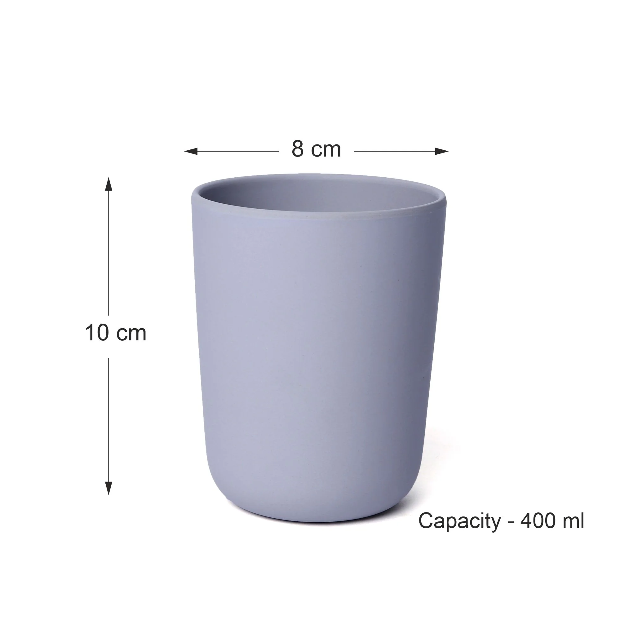 Gorgeous Grey Bamboo Glass -Set of 4- Classic Collection - Image 4