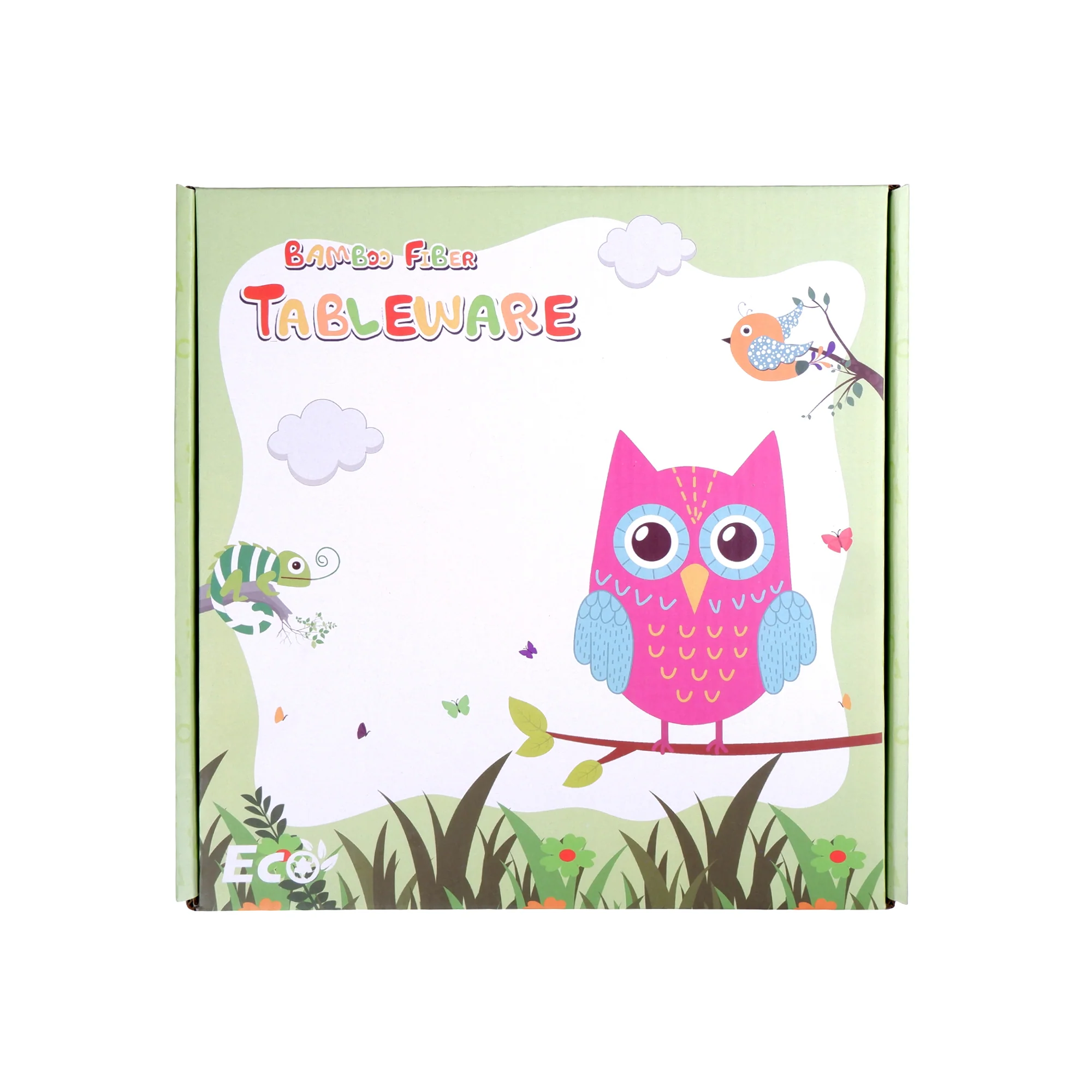 Obedient Owl Bamboo Kids Dinner /Feeding Set of 5 - Image 5