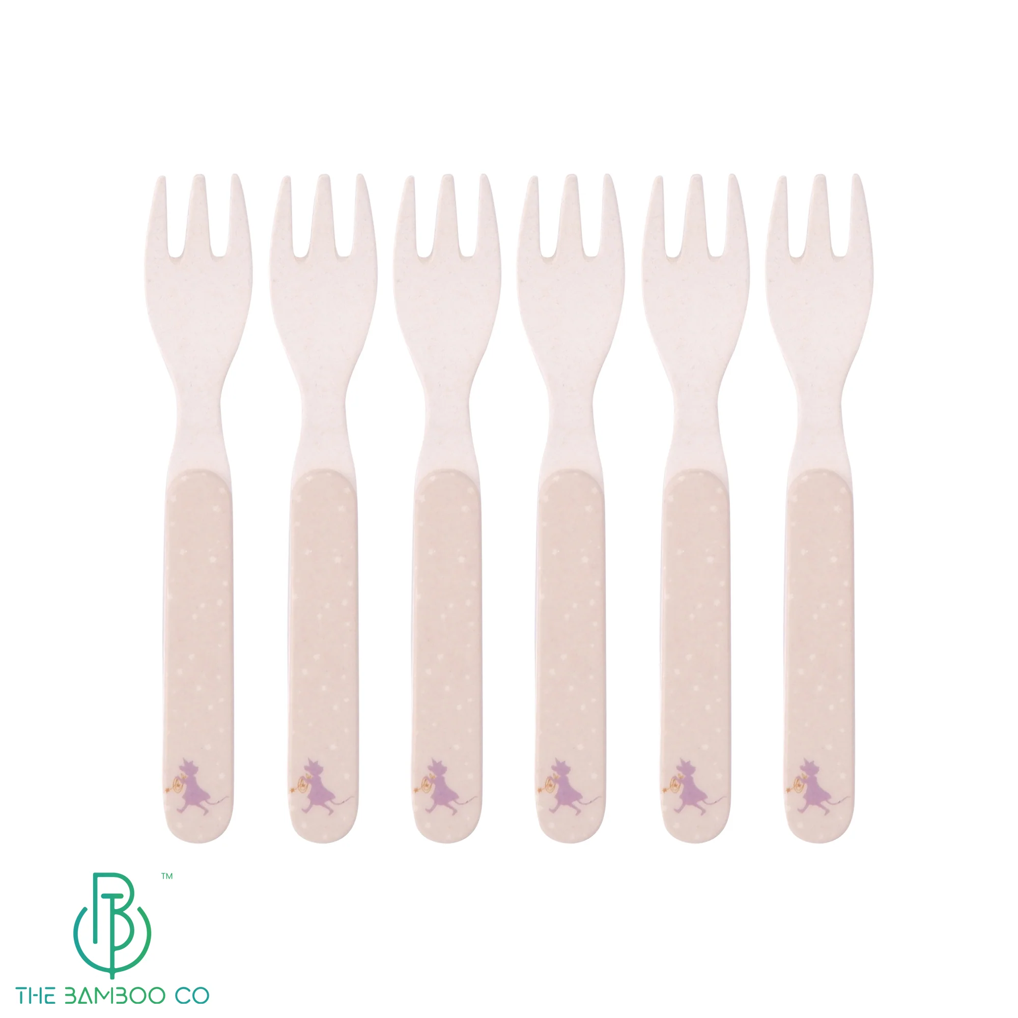 Kids Feeding/Eating Fork -Set of 6 | Made of Bamboo | 14 cm | Eco-Friendly |Organic & Natural - Image 3