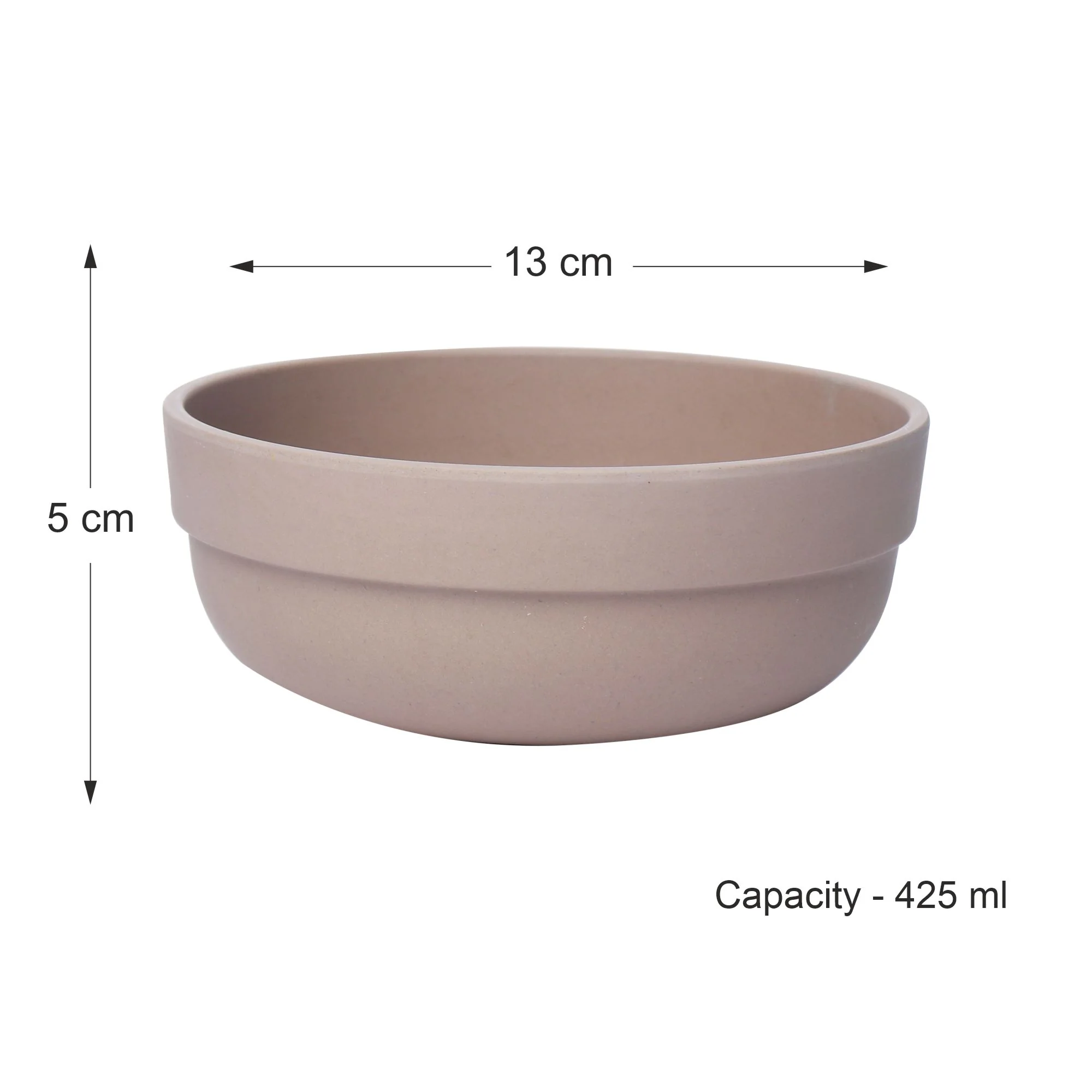 Modern Curry Bowl -Set of 4- Pastel Brown (Matte Finish) - Image 3