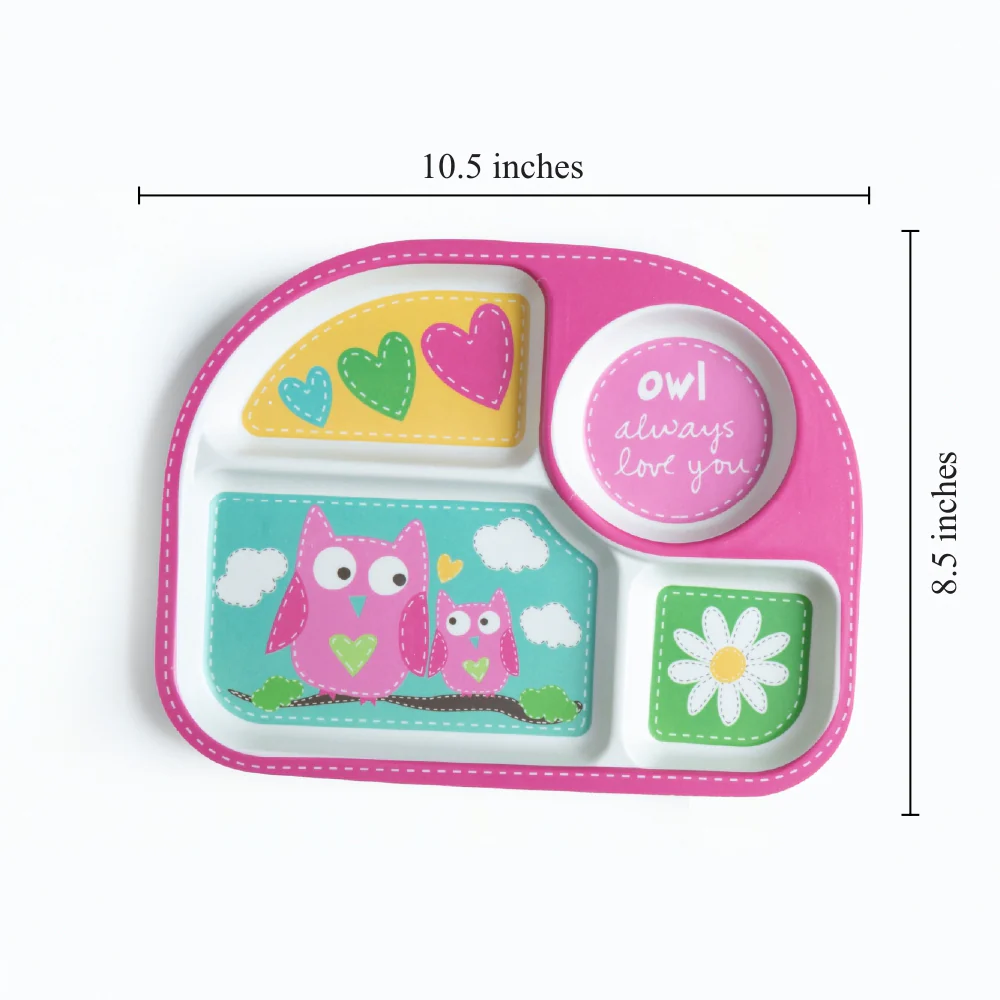 Observant Owl Bamboo Kids Dinner /Feeding Set of 5 - Image 4