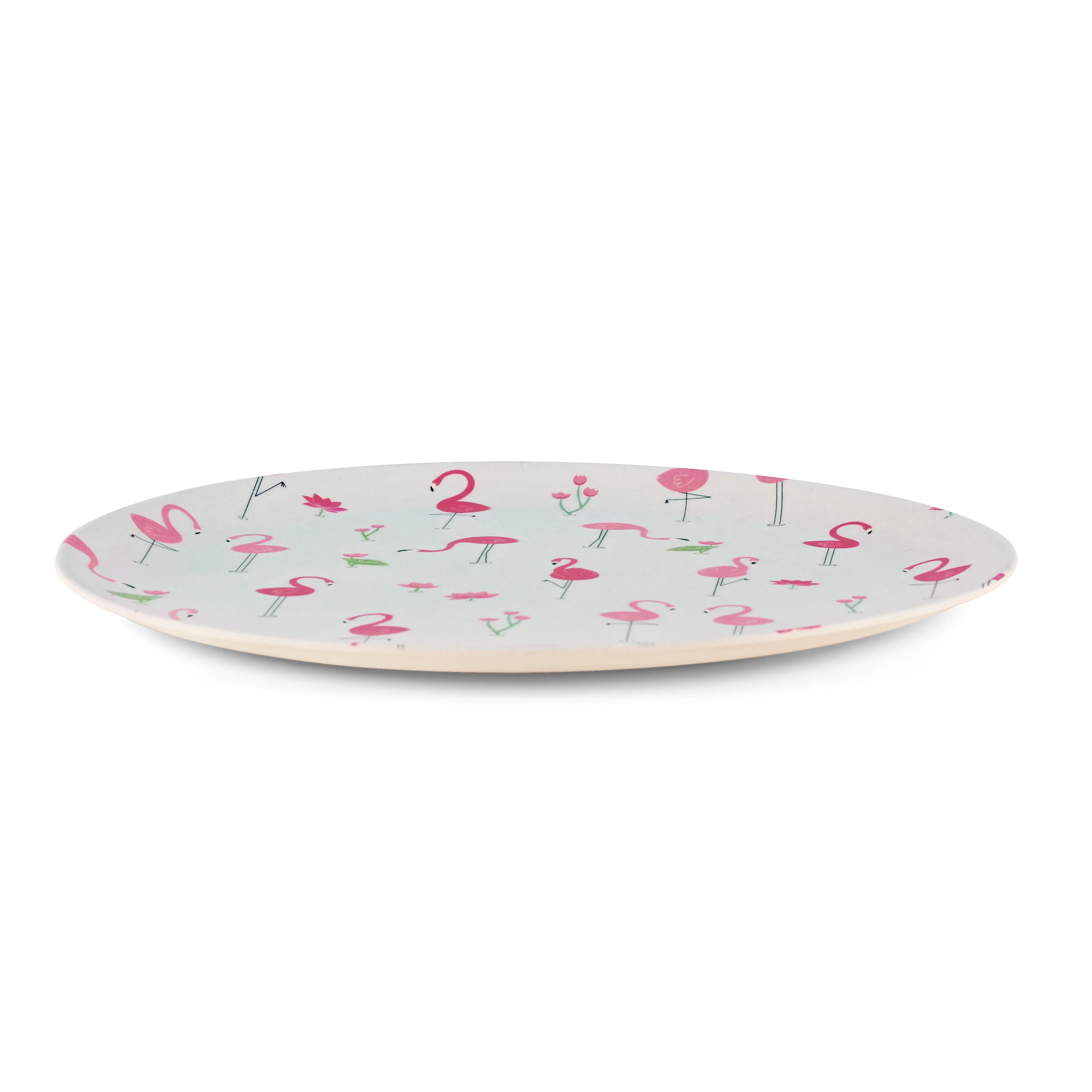 Pink Flamingo Bamboo Dinner Plate -Set of 4 - Image 3
