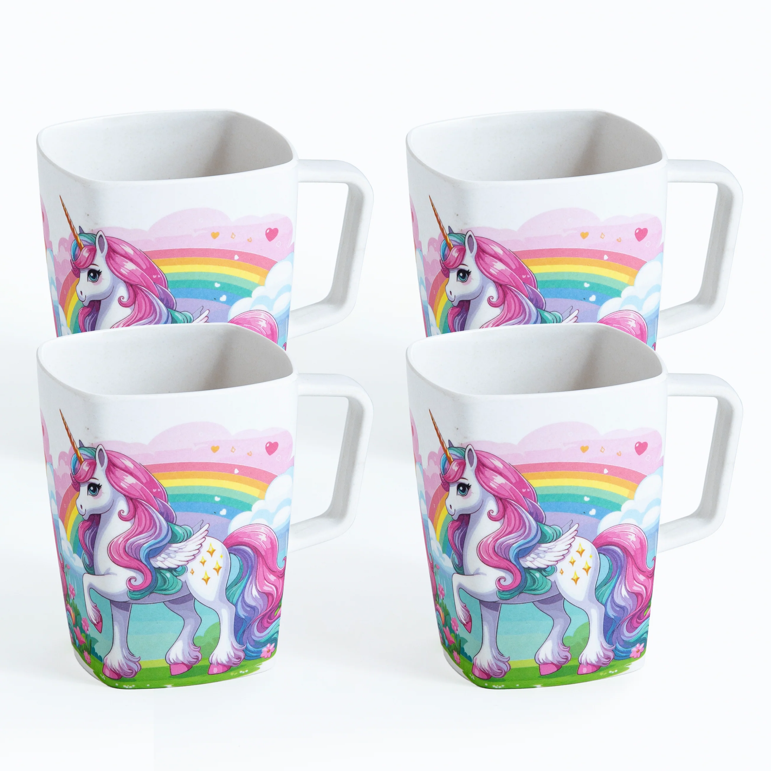 Pink Unicorn Fantasy Bamboo Kids Mugs - Image 4