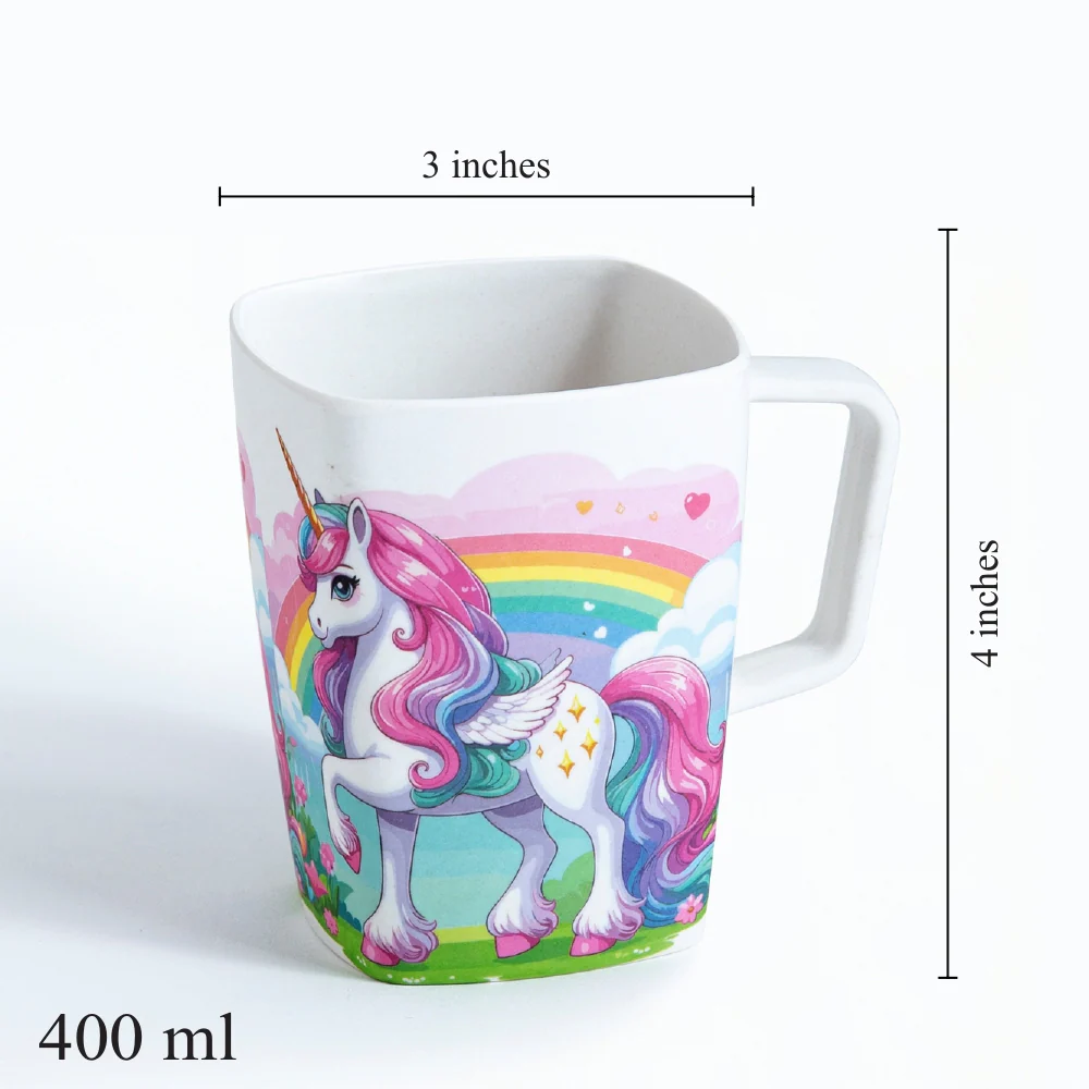 Pink Unicorn Fantasy Bamboo Kids Mugs - Image 5