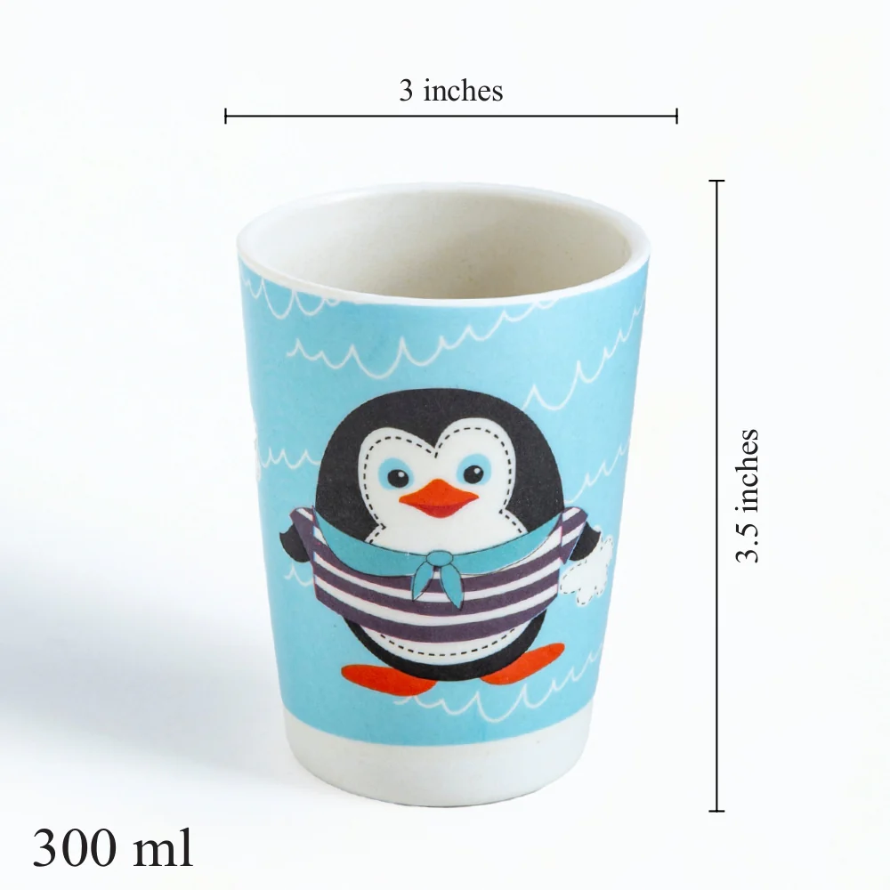 Plucky Penguin Bamboo Kids Dinner /Feeding Set of 5 - Image 10