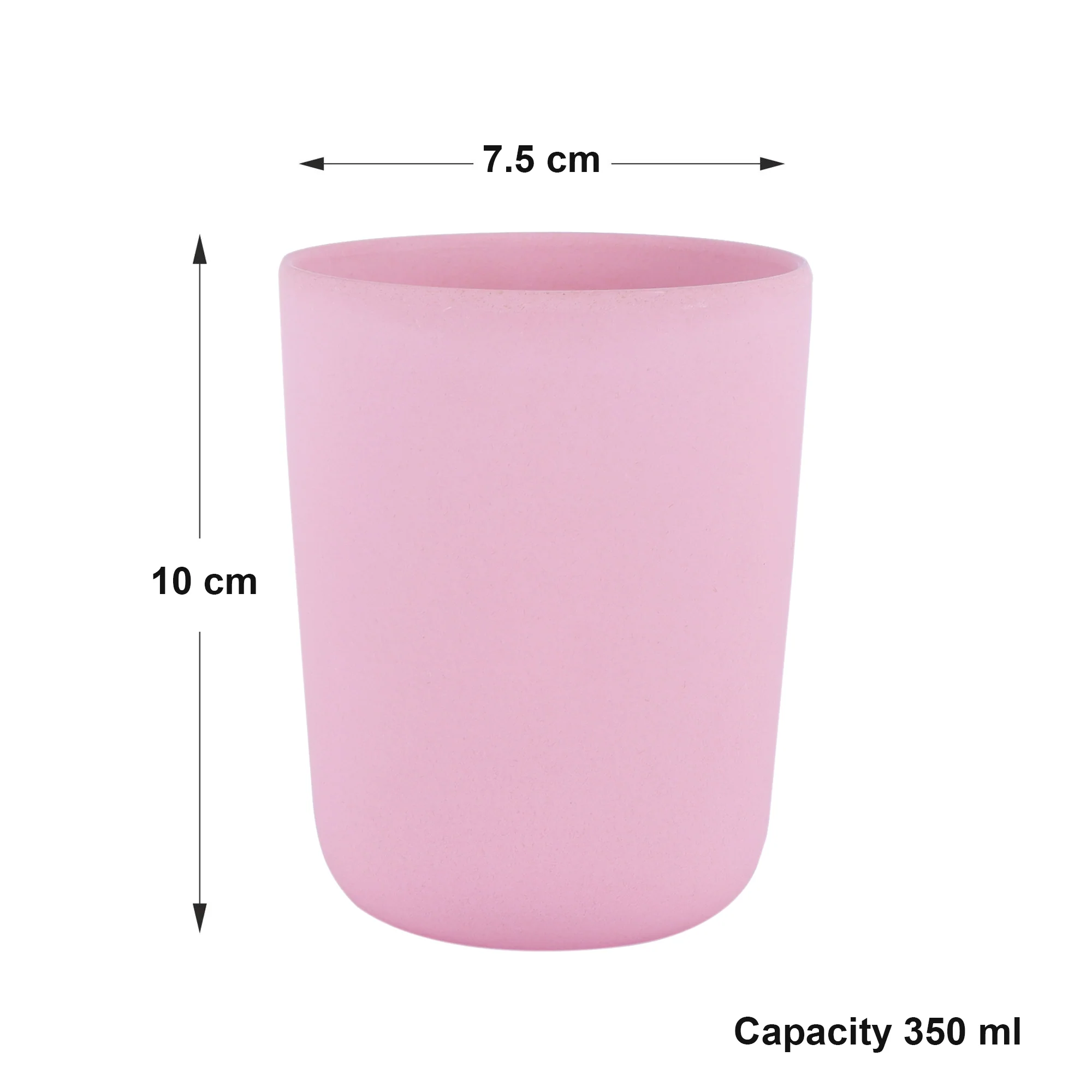 Pretty Pink Bamboo Glass -Set of 4- Classic Collection - Image 3