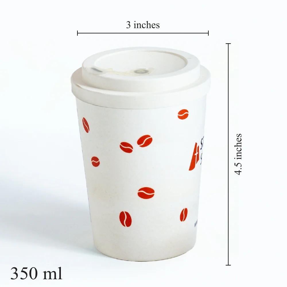 Red Beans Bamboo Travel Coffee Mug - Image 3