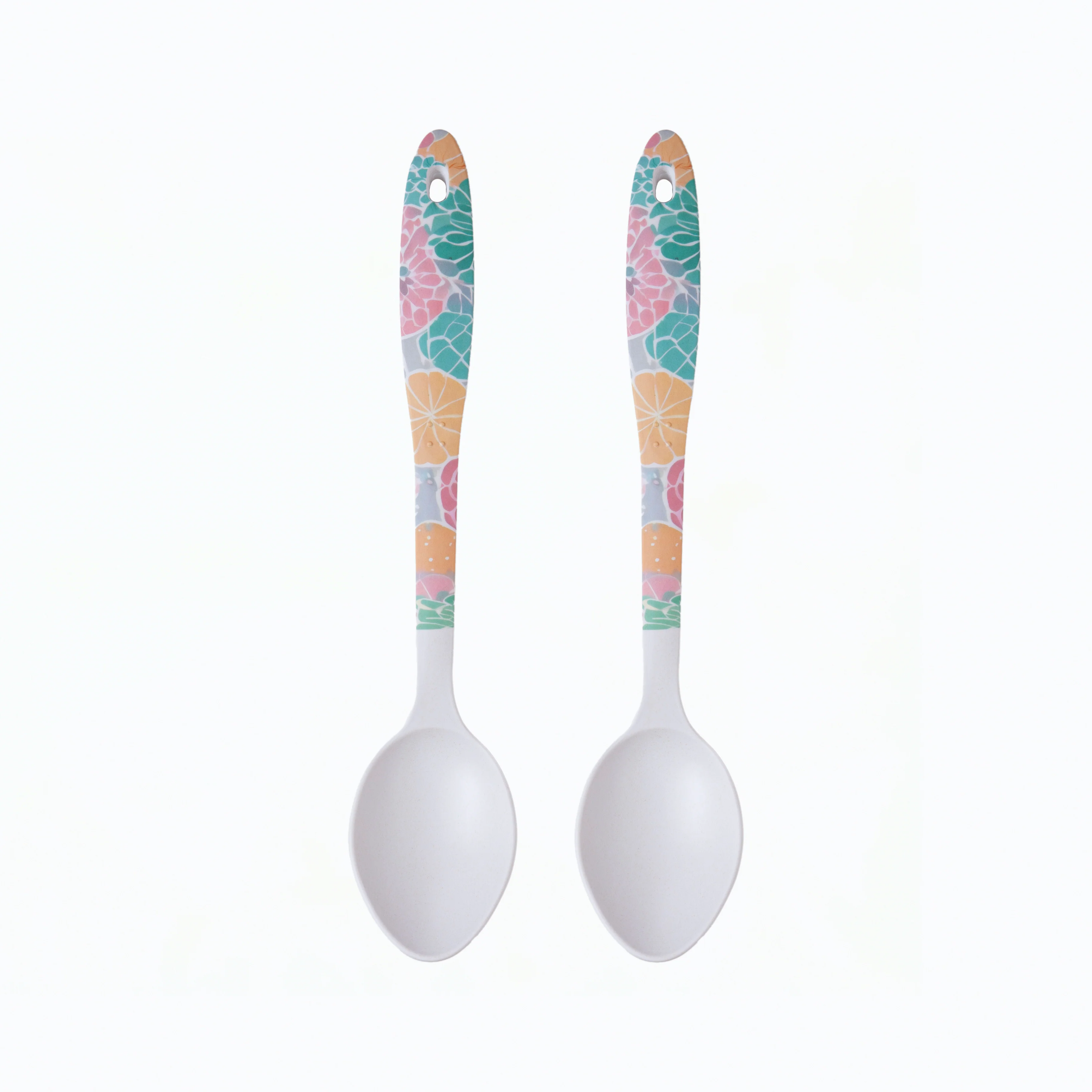 Spring Hues Bamboo Serving Spoons & Turner - Image 3