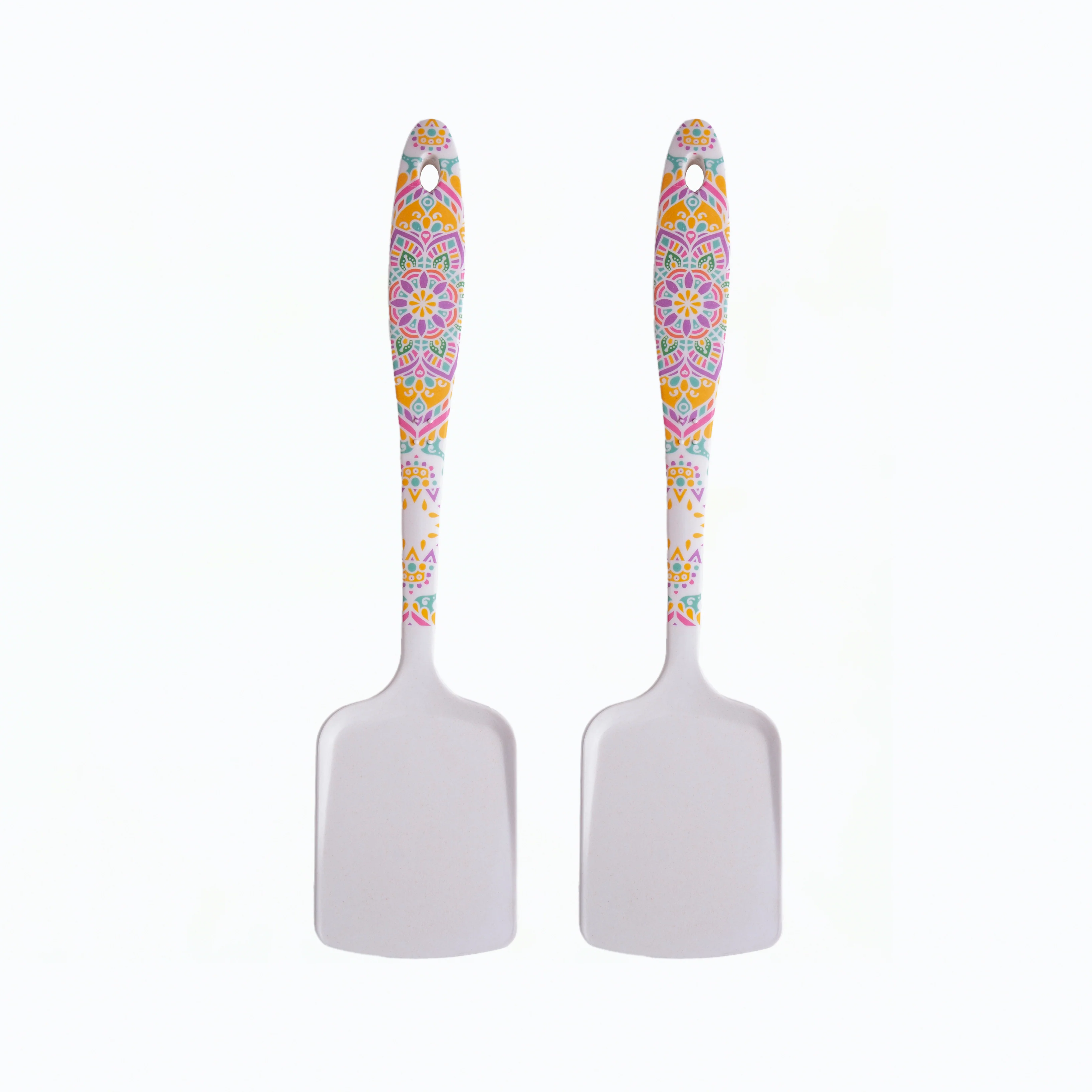 Sunrise Mandala Bamboo Serving Spoons & Turners - Image 4