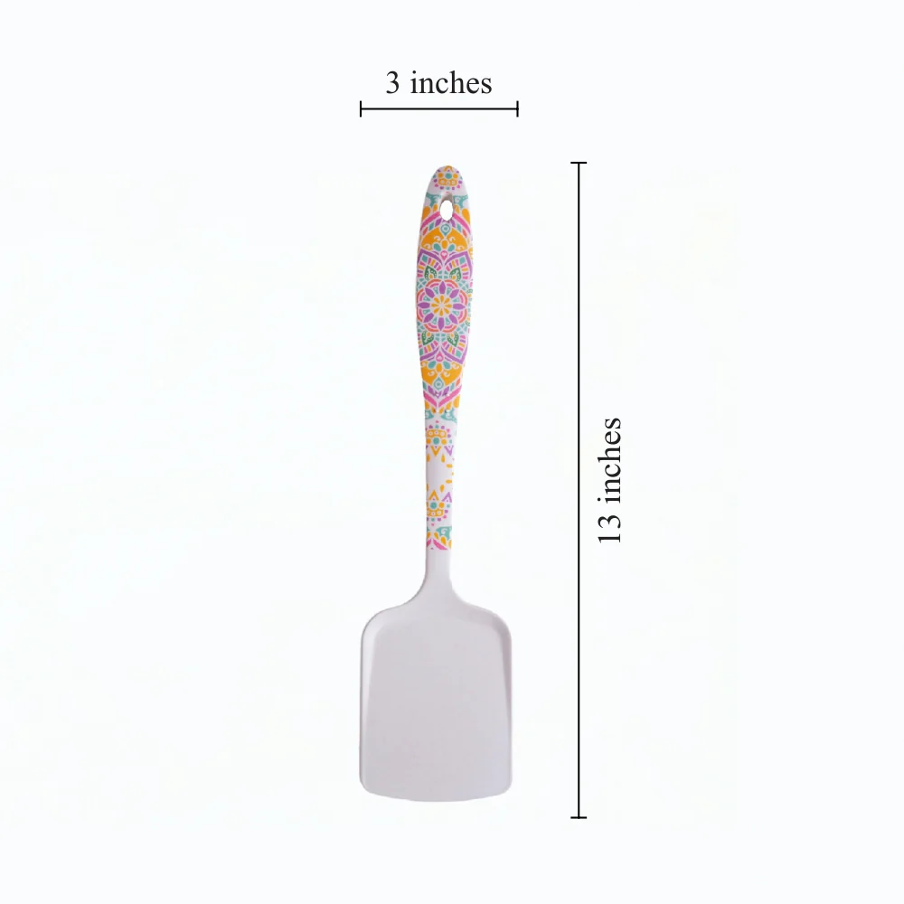 Sunrise Mandala Bamboo Serving Spoons & Turners - Image 5