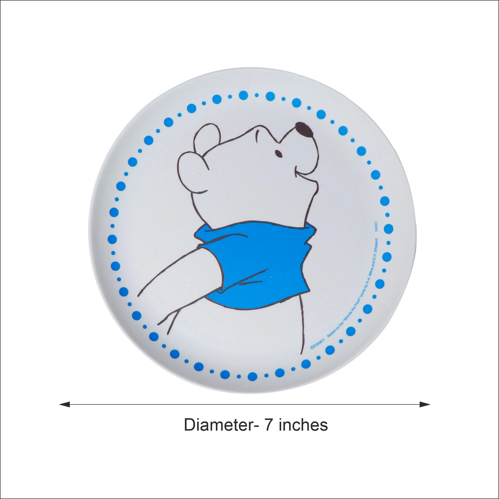 Winnie - The- Poooh Kids Plate- Blue-Set of 2 - Image 3