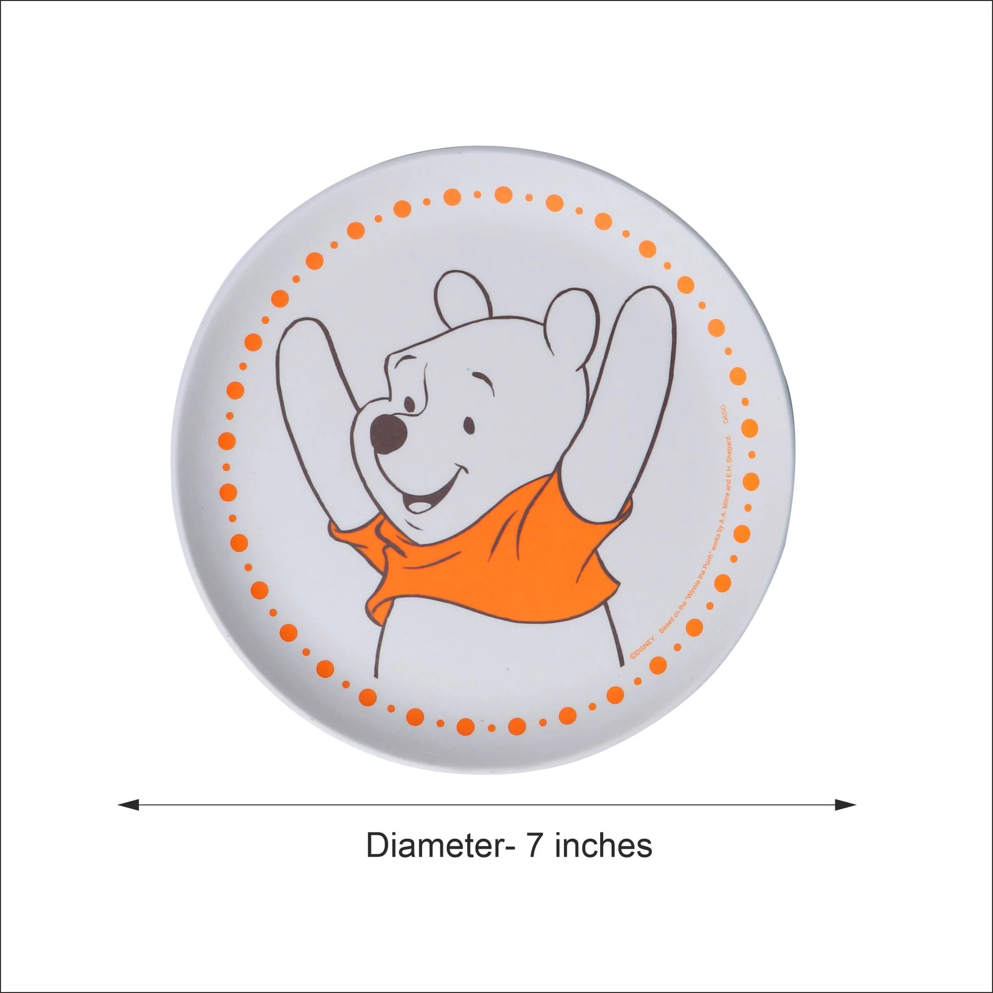 Winnie - The- Poooh Kids Plate- Set of 2- Multi color - Image 4