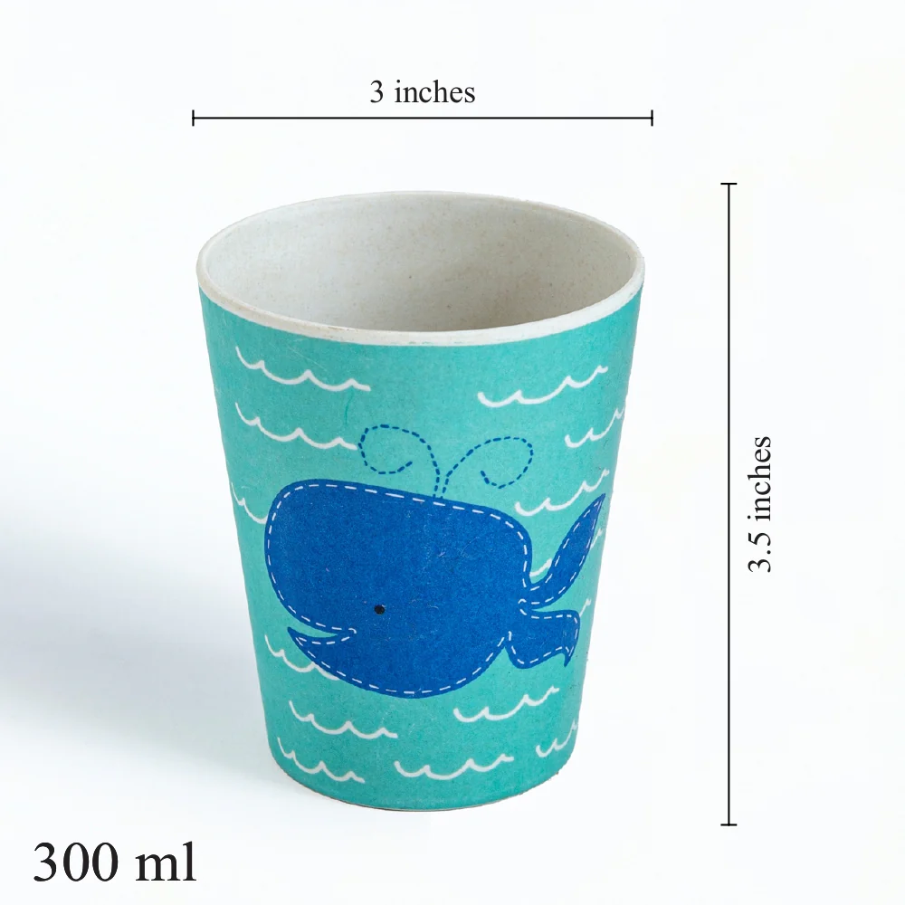 Wobbly Whale Bamboo Kids Dinner /Feeding Set of 5 - Image 6