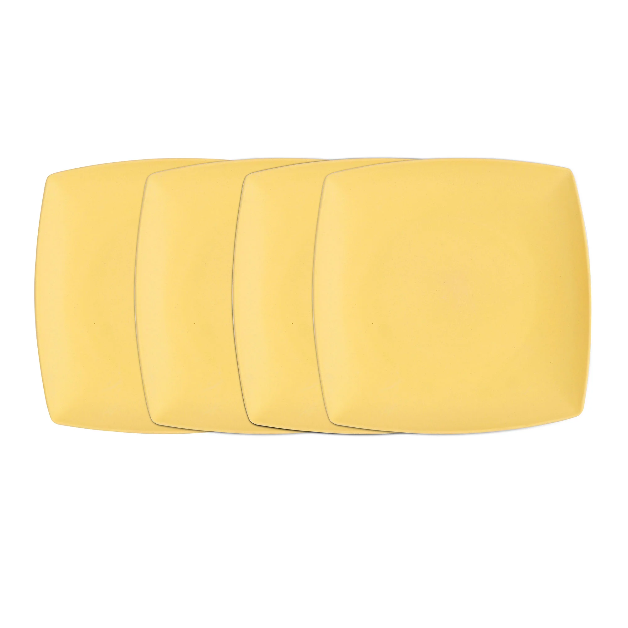 Yellow Bamboo Appetizer/Quarter Plate -Set of 4 - Image 3