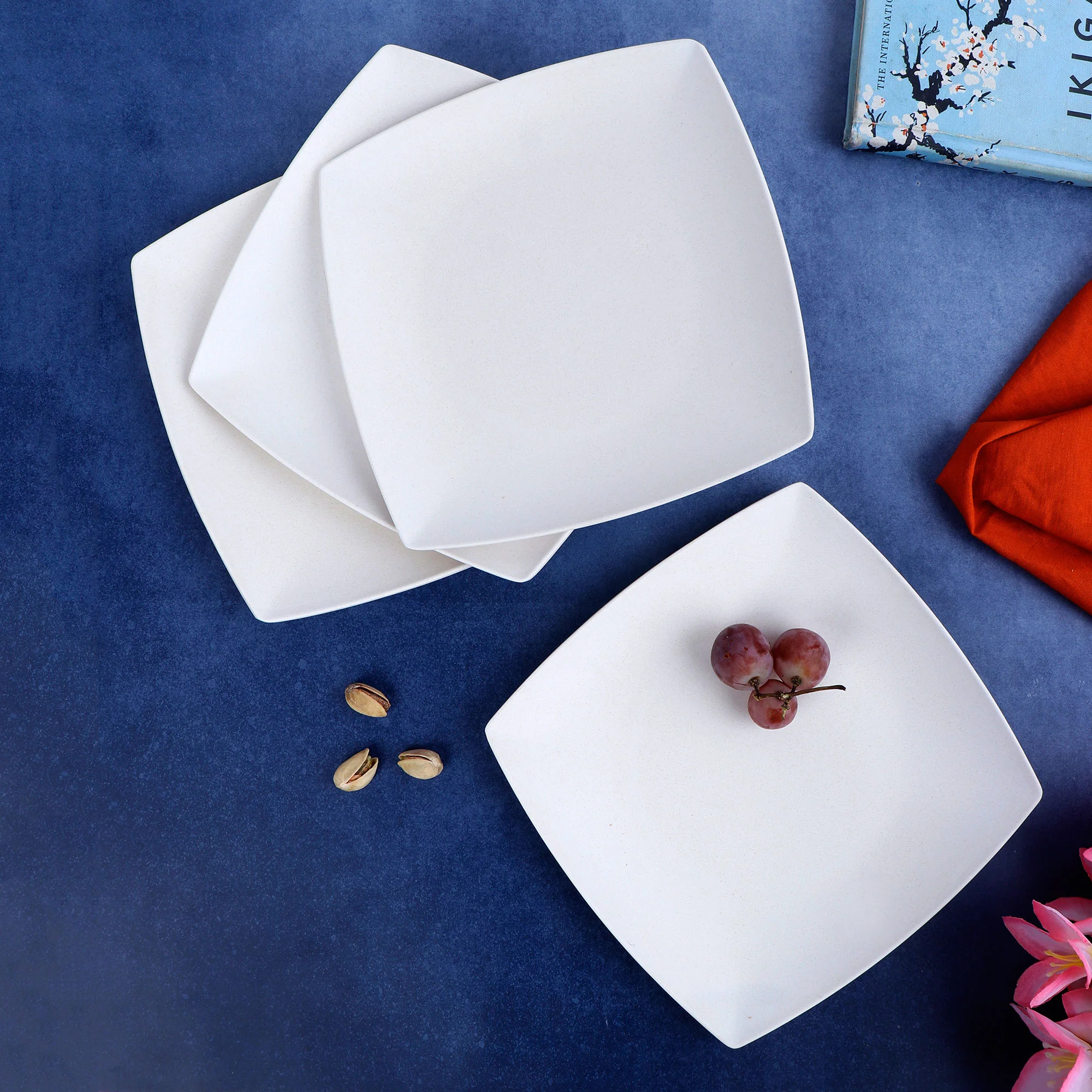 Yellow Bamboo Appetizer/Quarter Plate -Set of 4 - Image 5