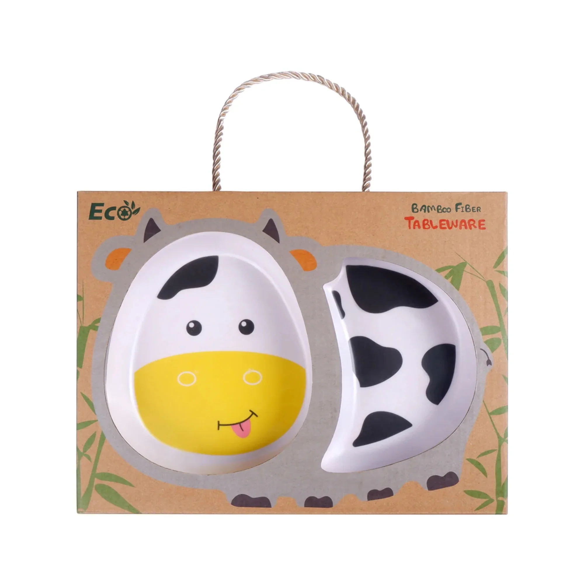 Chubby Cow Bamboo Kids Dinner /Feeding Set of 5 - Image 11